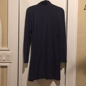 Indigenous navy cotton mock turtle neck dress